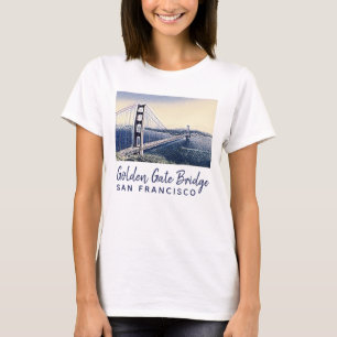 Golden Gate Bridge San Francisco Waterverf Art T-shirt