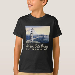 Golden Gate Bridge San Francisco Waterverf Art T-shirt