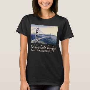 Golden Gate Bridge San Francisco Waterverf Art T-shirt