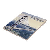 Golden Gate Bridge San Francisco Waterverf Art Tegeltje (Zijkant)