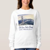 Golden Gate Bridge San Francisco Waterverf Art Trui (Voorkant)