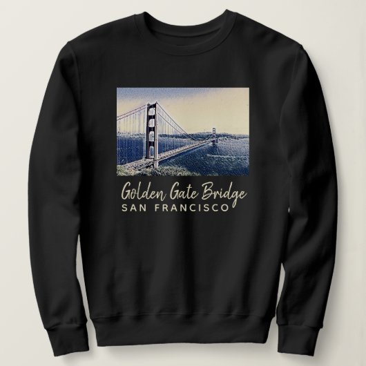 Golden Gate Bridge San Francisco Waterverf Art Trui (Design voorkant)