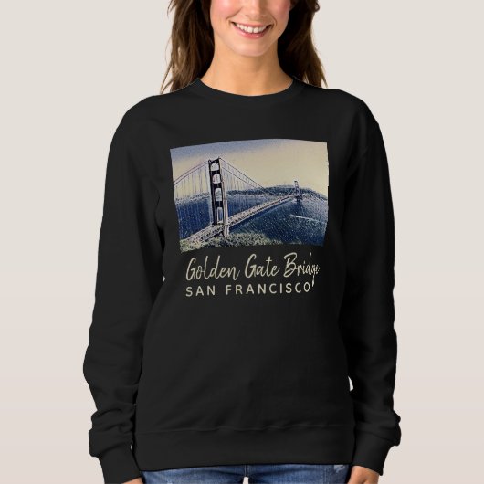 Golden Gate Bridge San Francisco Waterverf Art Trui (Voorkant)