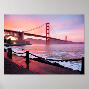 Golden Gate Bridge, schilderachtig foto Poster