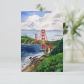 Golden Gate Bridge Schilderen nodigt kaarten uit (Staand voorkant)