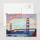 Golden Gate Bridge schilderij Briefkaart (Voorkant / Achterkant)