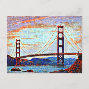 Golden Gate Bridge schilderij Briefkaart
