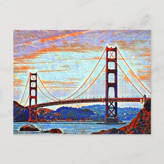 Golden Gate Bridge schilderij Briefkaart (Voorkant)