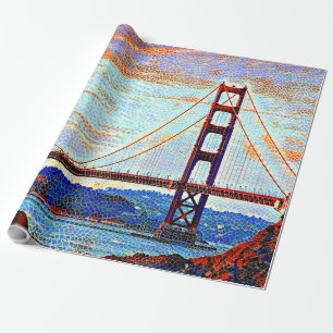 Golden Gate Bridge schilderij Cadeaupapier