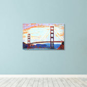 Golden Gate Bridge schilderij Canvas Afdruk (Insitu (Houten vloer))