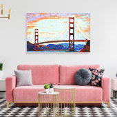 Golden Gate Bridge schilderij Canvas Afdruk (Insitu (Woonkamer))