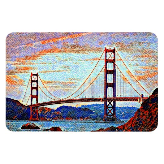 Golden Gate Bridge schilderij Magneet (Horizontaal)