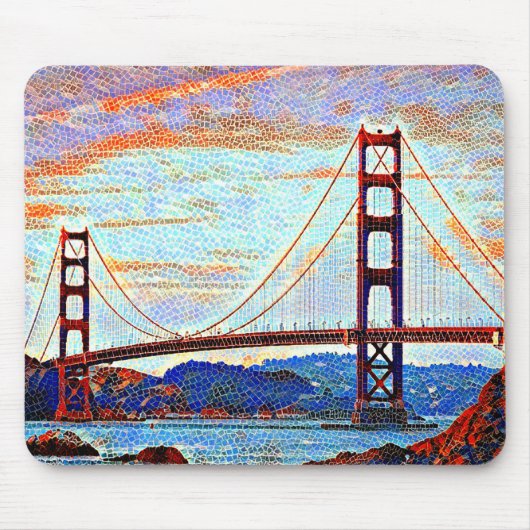 Golden Gate Bridge schilderij Muismat (Voorkant)