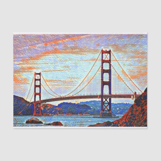 Golden Gate Bridge schilderij Tissuepapier (Voorkant)