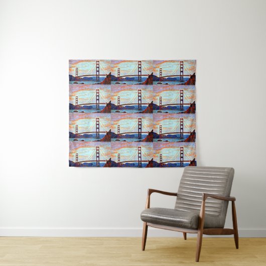 Golden Gate Bridge schilderij Wandkleed (In Situ (horizontaal))