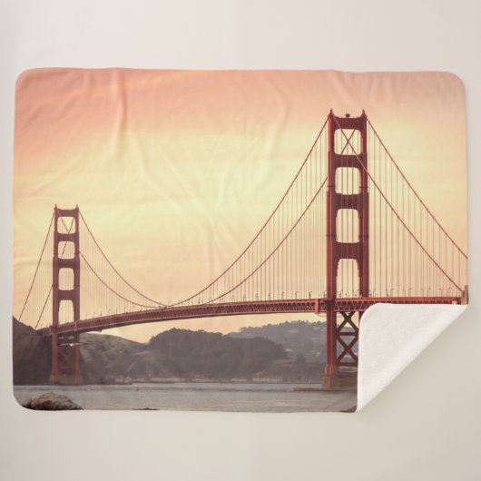 GOLDEN GATE BRIDGE SHERPA DEKEN (Voorkant (horizontaal))