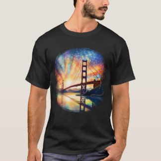 Golden Gate Bridge, stadsgezicht T-shirt