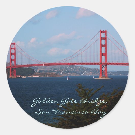 Golden Gate Bridge-Sticker Ronde Sticker (Voorkant)
