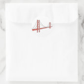 Golden Gate Bridge-Sticker Ronde Sticker (Tas)