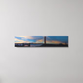 Golden Gate Bridge Sunset Panorama Canvas Afdruk (Voorkant)