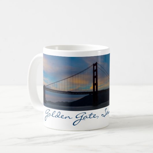 Golden Gate Bridge Sunset Panorama Koffiemok (Voorkant links)