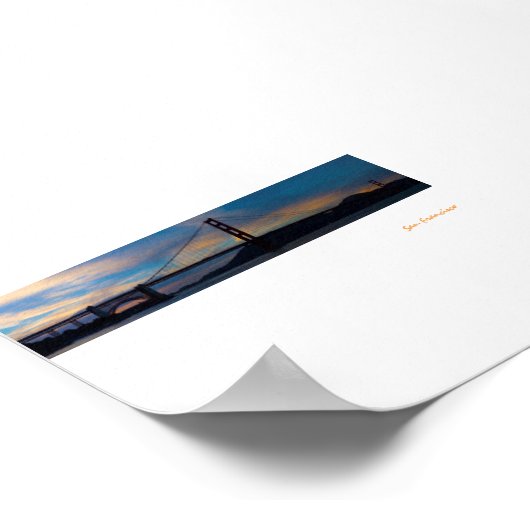 Golden Gate Bridge Sunset Panorama Poster (Hoek)