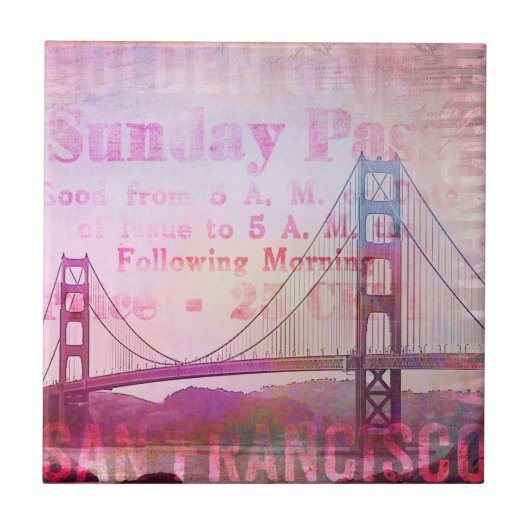 Golden Gate Bridge Tegeltje (Voorkant)