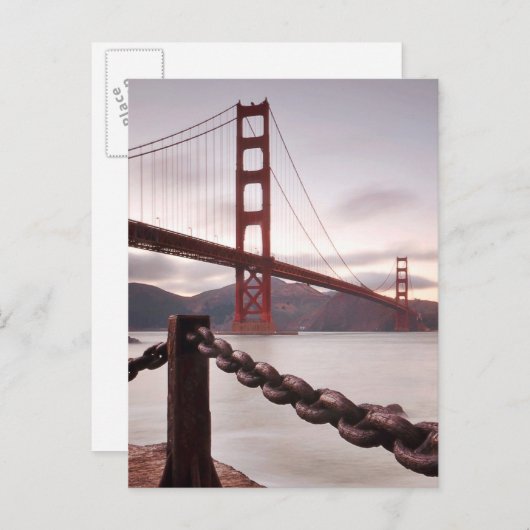Golden Gate Bridge tegen bergen Briefkaart (Voorkant / Achterkant)