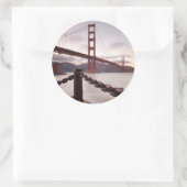 Golden Gate Bridge tegen bergen Ronde Sticker (Tas)