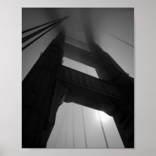 Golden Gate Bridge Tower in Mist - San Francisco Poster