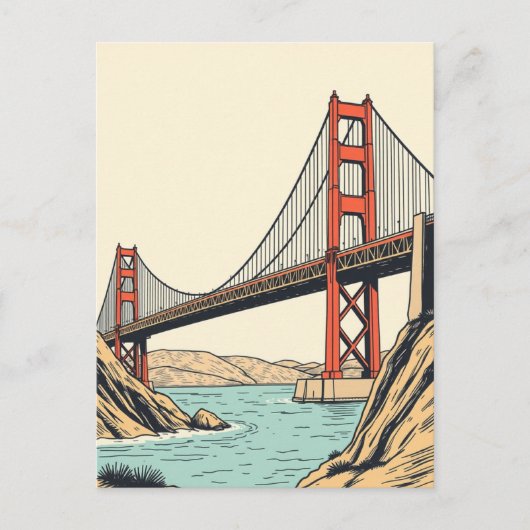 Golden Gate Bridge Travel San Francisco Briefkaart (Voorkant)