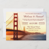 Golden Gate Bridge Trouwkaart uitnodiging (Voorkant)