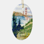 Golden Gate Bridge, tweeslachtig versiering Keramisch Ornament (Rechts)