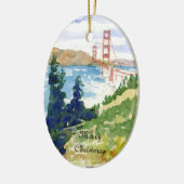 Golden Gate Bridge, tweeslachtig versiering Keramisch Ornament (Links)