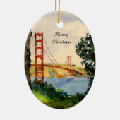Golden Gate Bridge, tweeslachtig versiering Keramisch Ornament (Achterkant)