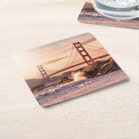 Golden Gate Bridge uit Baker Beach Kartonnen Onderzetters (Schuin)