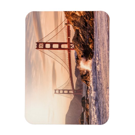 Golden Gate Bridge uit Baker Beach Magneet (Verticaal)