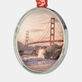 Golden Gate Bridge uit Baker Beach Metalen Ornament (Links)