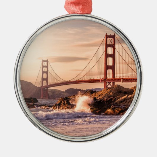 Golden Gate Bridge uit Baker Beach Metalen Ornament (Voorkant)