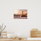 Golden Gate Bridge uit Baker Beach Poster (Keuken)