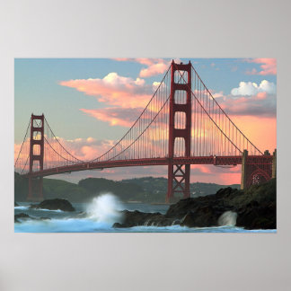Golden Gate Bridge uit Baker Beach Poster