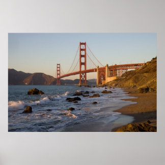 Golden Gate Bridge uit Baker Beach Poster