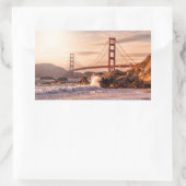 Golden Gate Bridge uit Baker Beach Rechthoekige Sticker (Tas)
