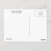 Golden Gate Bridge uit het Zuid-Briefkaart Briefkaart (Achterkant)