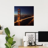Golden Gate Bridge uit Marin headlands Poster (Thuiskantoor)