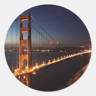 Golden Gate Bridge uit Marin headlands Ronde Sticker