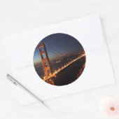 Golden Gate Bridge uit Marin headlands Ronde Sticker (Envelop)