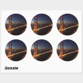 Golden Gate Bridge uit Marin headlands Ronde Sticker (Vel)