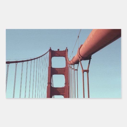 Golden Gate Bridge, unieke San Francisco Foto Rechthoekige Sticker (Voorkant)