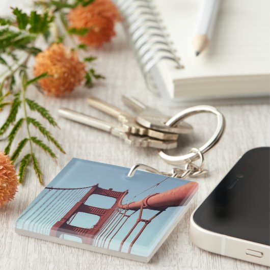 Golden Gate Bridge, unieke San Francisco Foto Sleutelhanger (Voorkant Rechts)